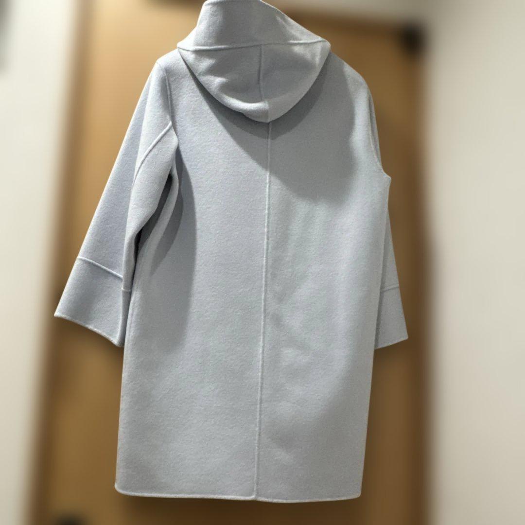 IÉNA スーパー160ダブルフェイスフードコート ブルー