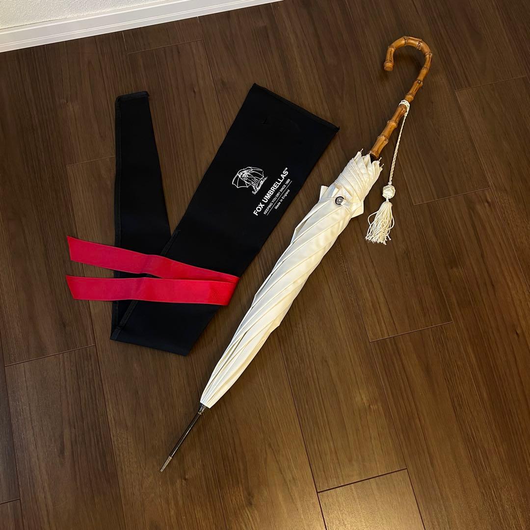 フォックスアンブレラズ FOX UMBRELLAS 長傘 バンブー ホワイト