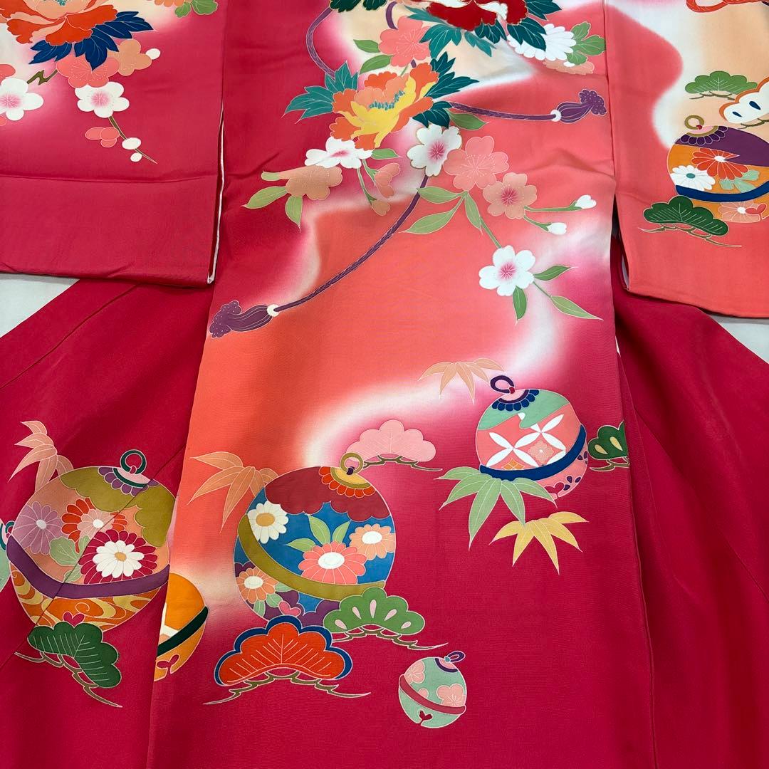 新品☆最高級正絹産着（祝着）特選京友禅手描き美術特選染古典豪華花鼓鴛鴦四季花鈴文