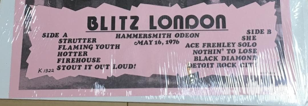 【貴重盤】KISS / Blitz London (1LP)