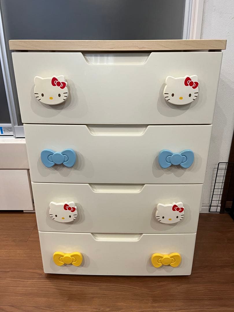 ハローキティ 4段引き出し収納タンス