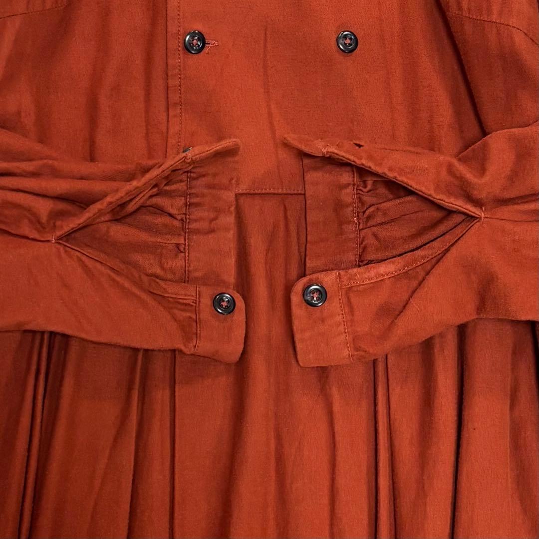 グランマママドーター タック入り フレアロングワンピース オレンジ系 S