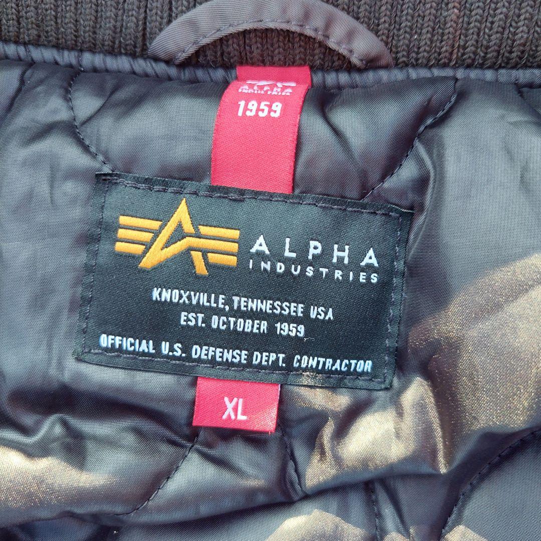 【美品】アルファインダストリーズ フライトジャケット MA-1 XL ミリタリー