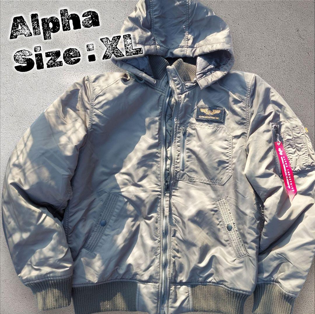 【美品】アルファインダストリーズ フライトジャケット MA-1 XL ミリタリー