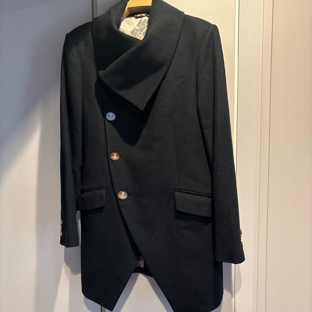 Vivienne Westwood MANミントカラーコート ブラック48