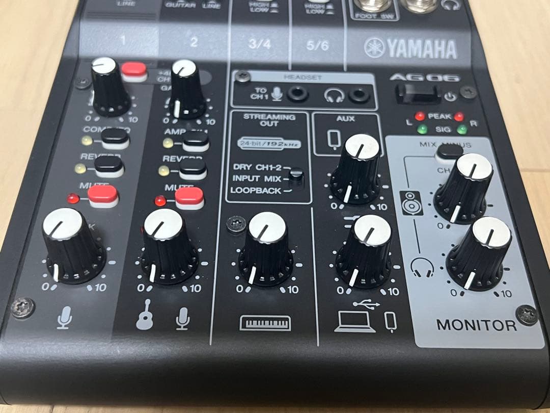 YAMAHA AG06 MK2 ミキサー/キャリーバッグ付き