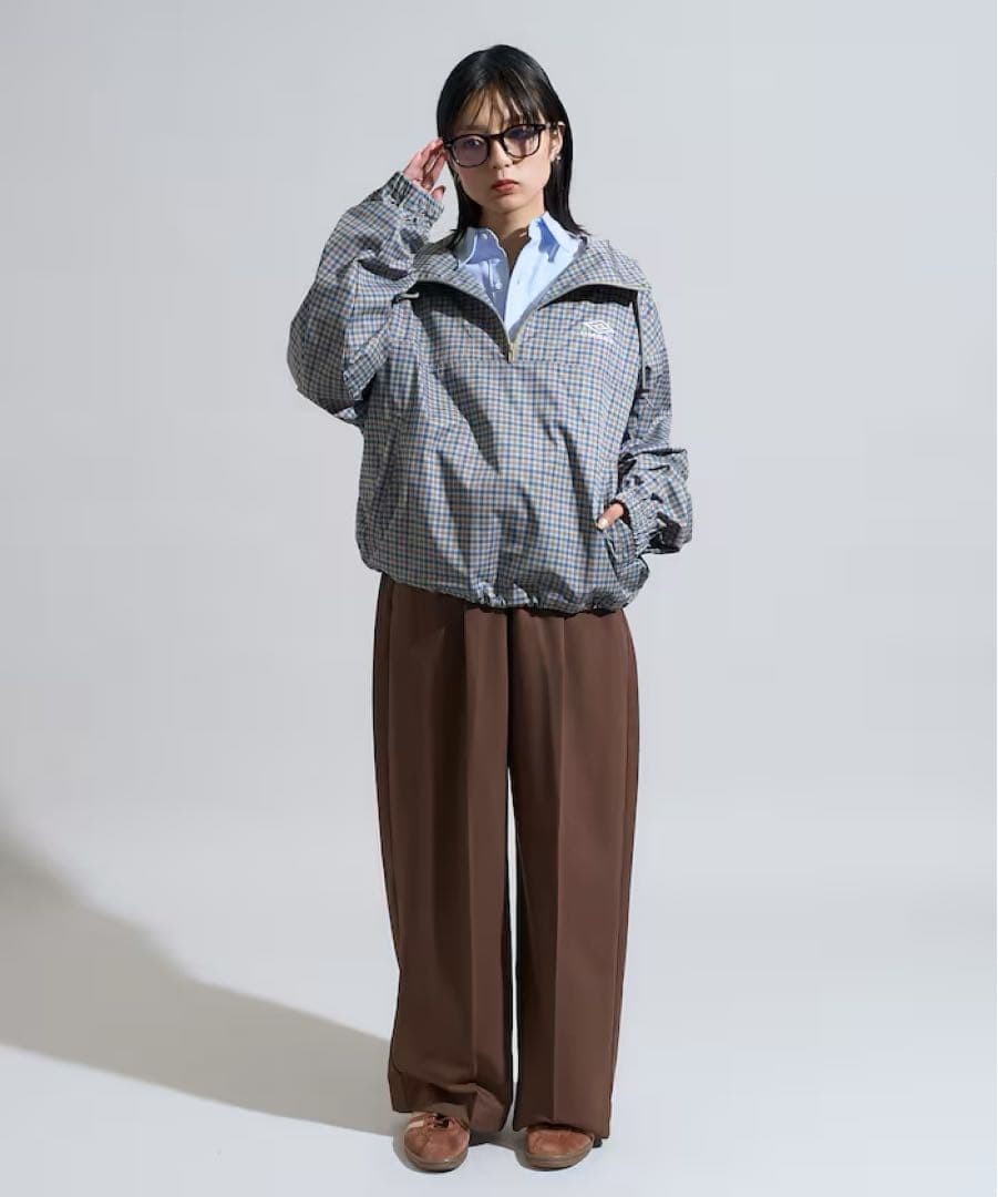 フリークスストア UMBRO チェック柄 ナイロンジャケット