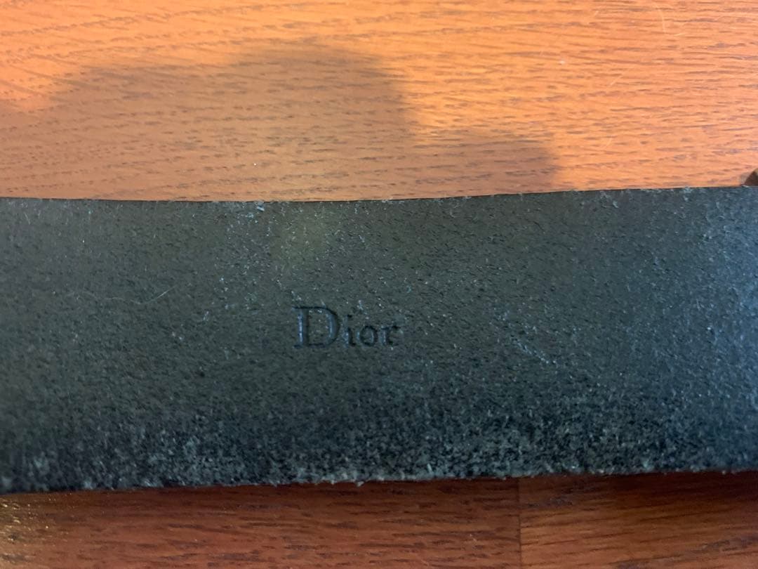 希少高級ディオールオムDIOR HOMMEスタッズレザーベルトブラック90エディ