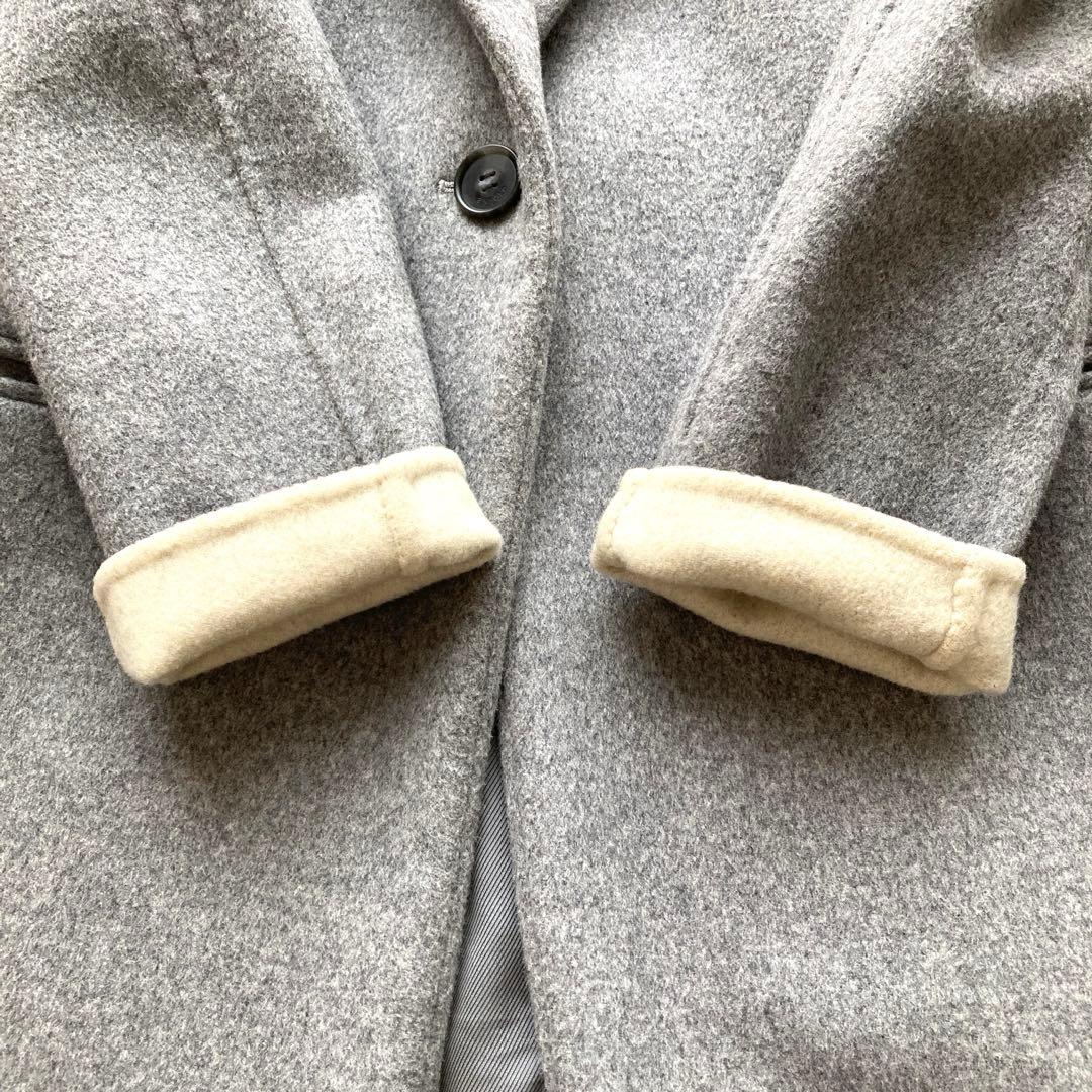 美品　エンフォルド　チェスターコート　保管袋付　グレー　ウール　ロングコート