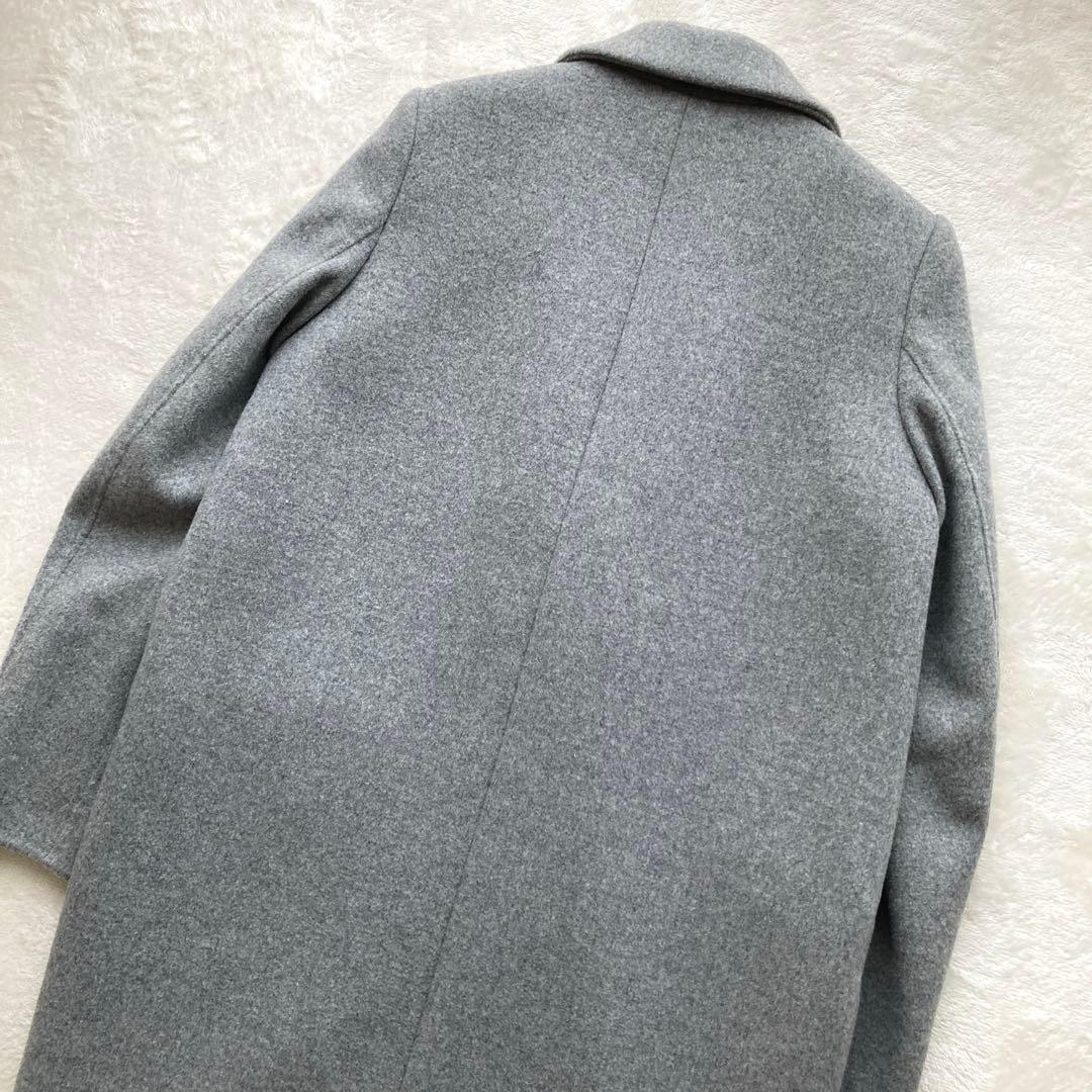 美品　エンフォルド　チェスターコート　保管袋付　グレー　ウール　ロングコート