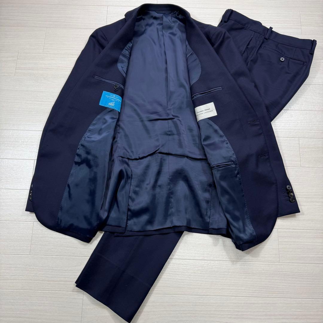 極美品 ユニバーサルランゲージ カノニコ 本切羽 ネイビー セットアップ L