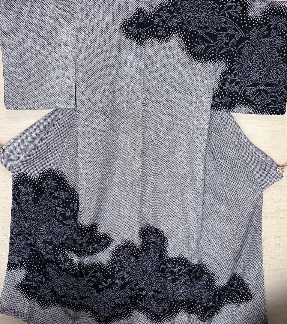 総絞り　訪問着　身丈167　ゆったりサイズ