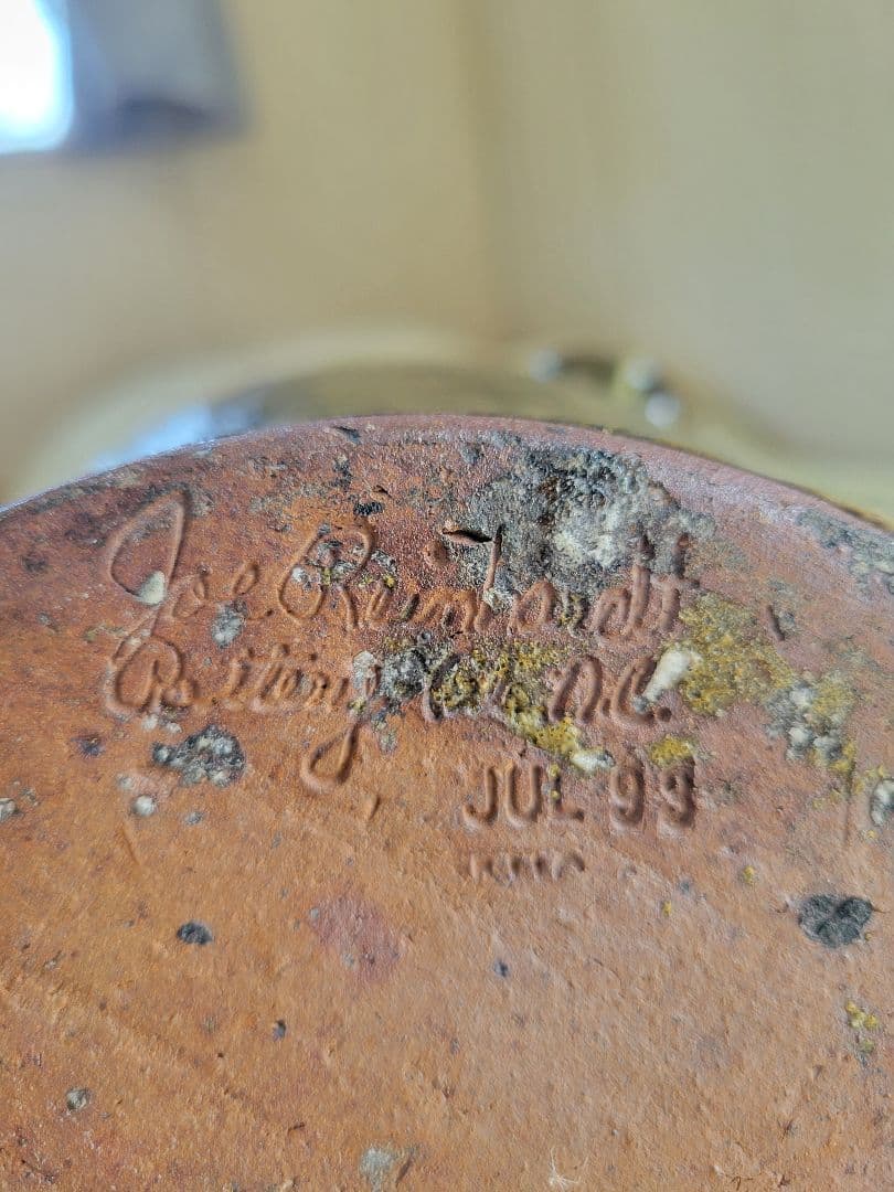 アメリカ南部のフォークアート（民芸） ガラス製の陶器壺 Pottery Jug