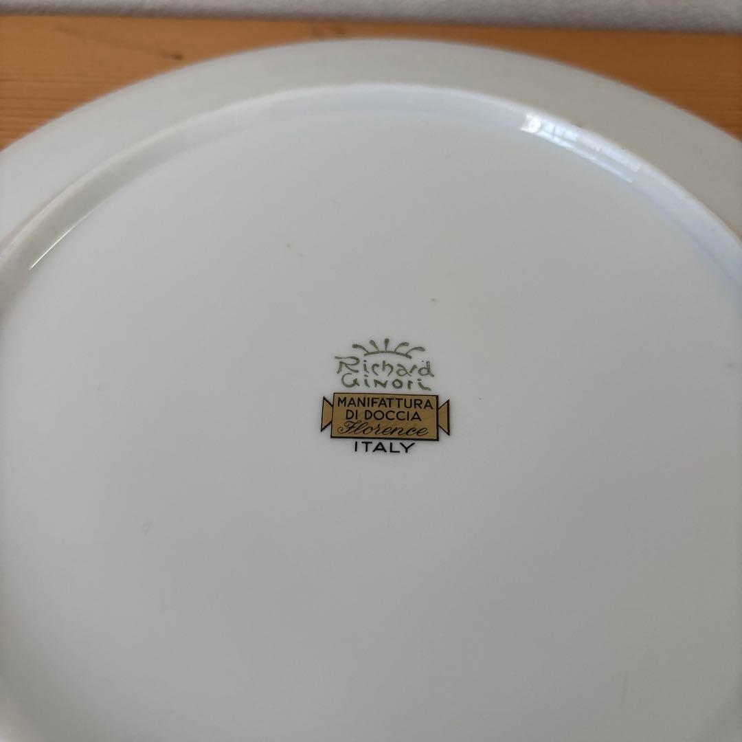 廃盤品 リチャードジノリ インペログリーン プレート 約24.5cm 4枚セット