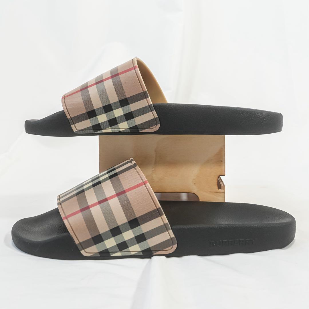 ☆極美品☆ 現行 バーバリー スライド サンダル ノバチェック 40サイズ