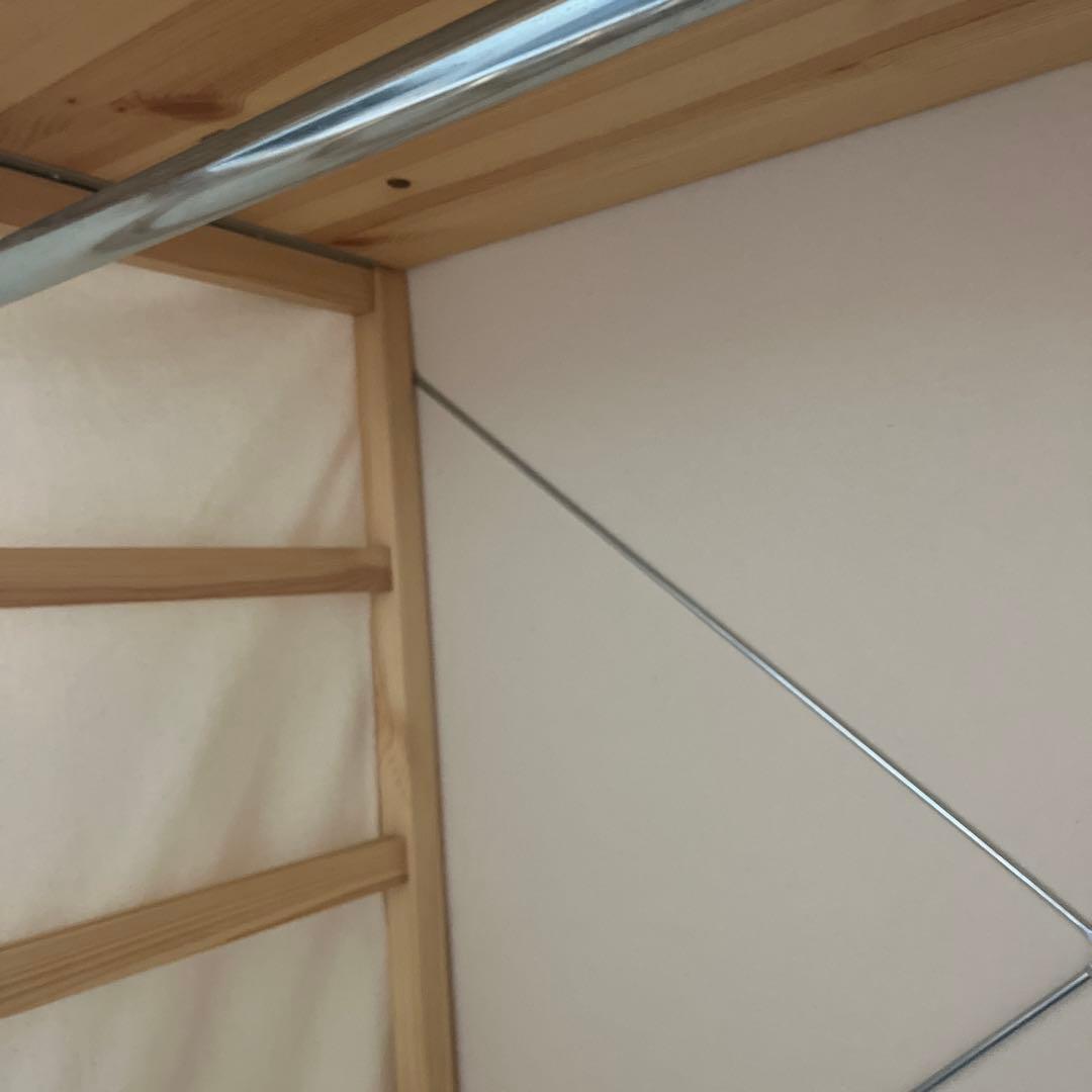 【送料無料】パイン材　ワードローブ　カバー付