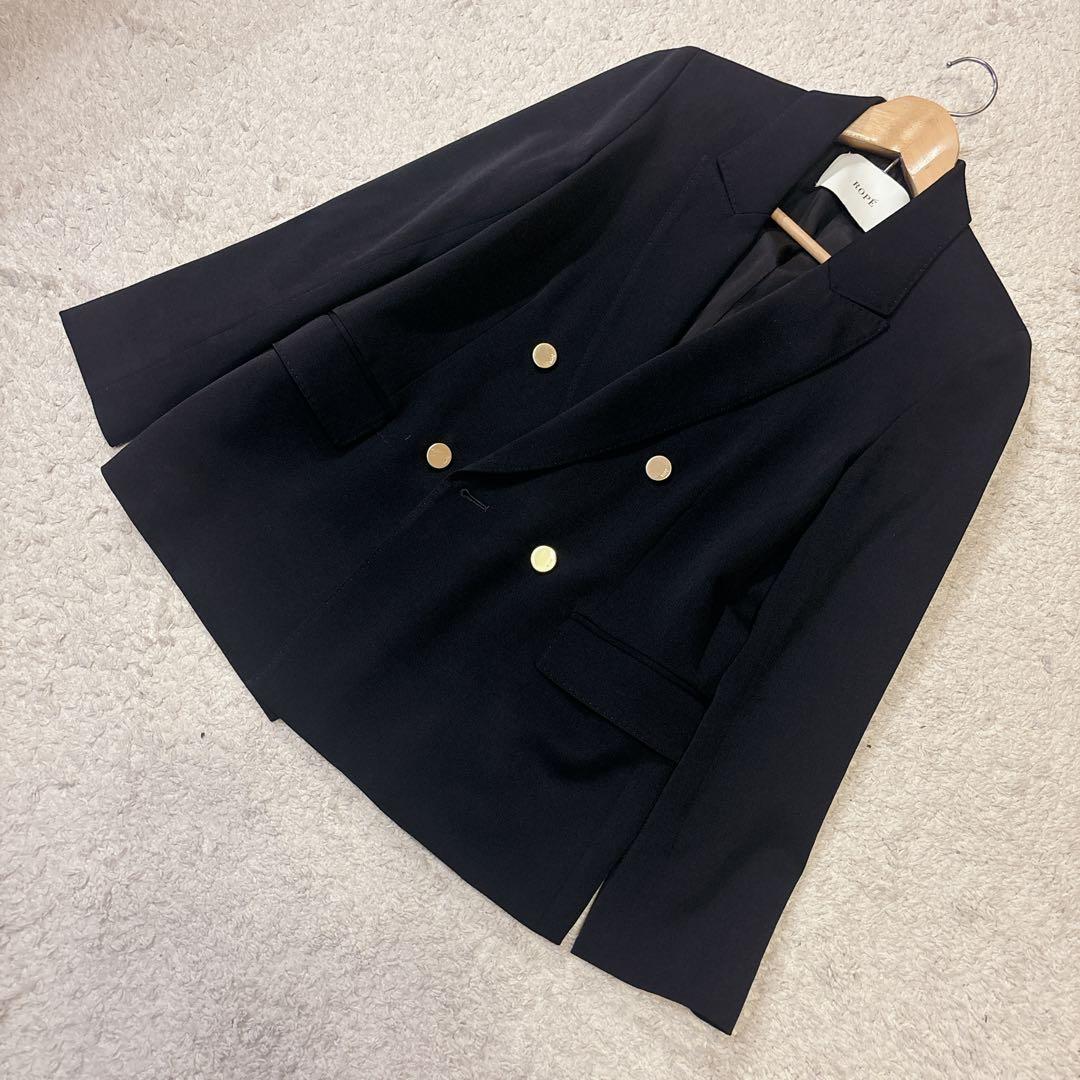 美品 ROPE ロペ ダブルブレストジャケット 紺ブレ 金ボタン