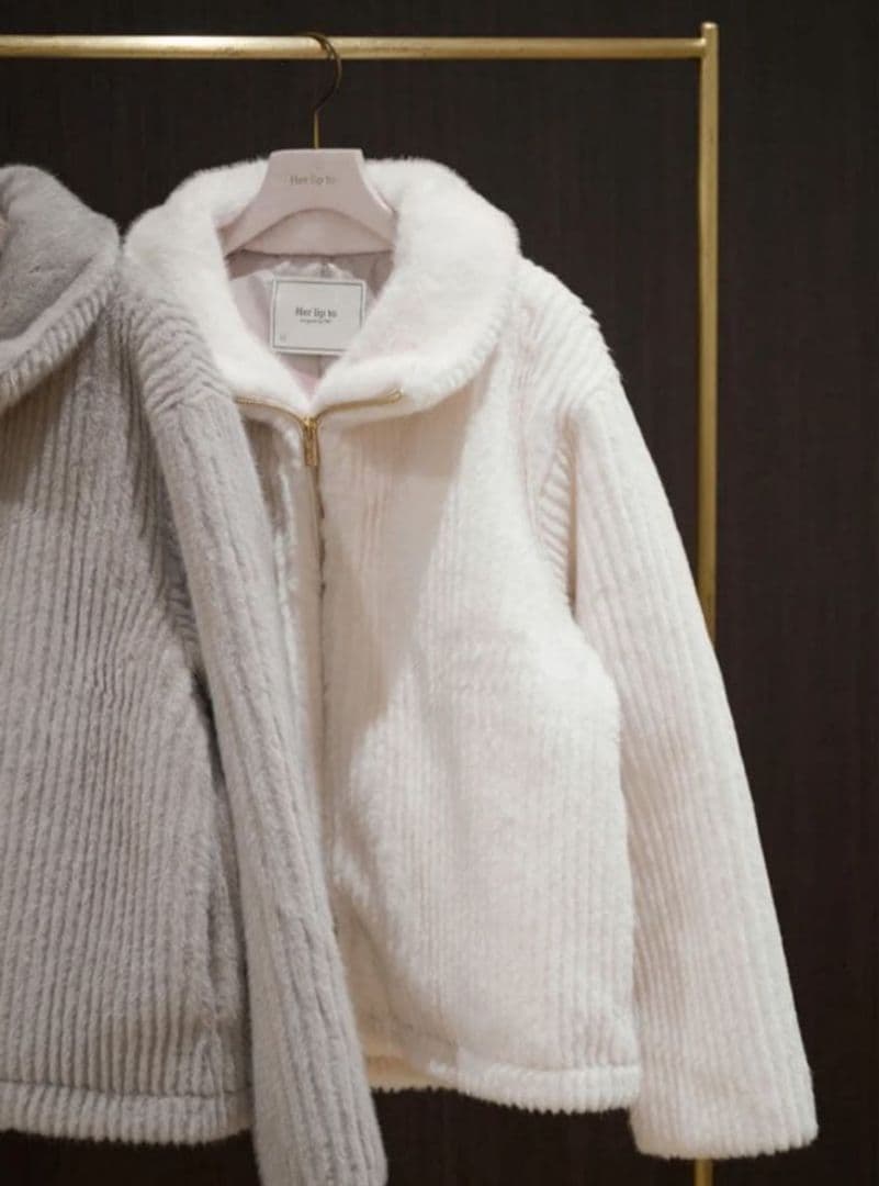 Herlipto Twila Faux Fur Zip Jacket Sサイズ