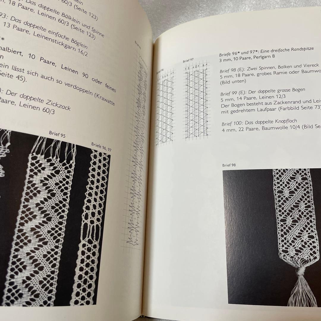 手芸本 ボビンレース BOBBIN LACE Kloppeln 別紙図案付属2冊