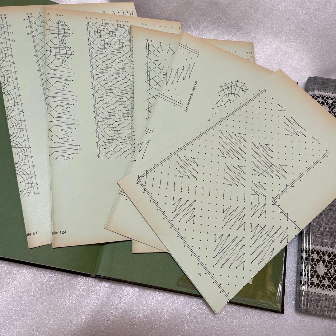 手芸本 ボビンレース BOBBIN LACE Kloppeln 別紙図案付属2冊