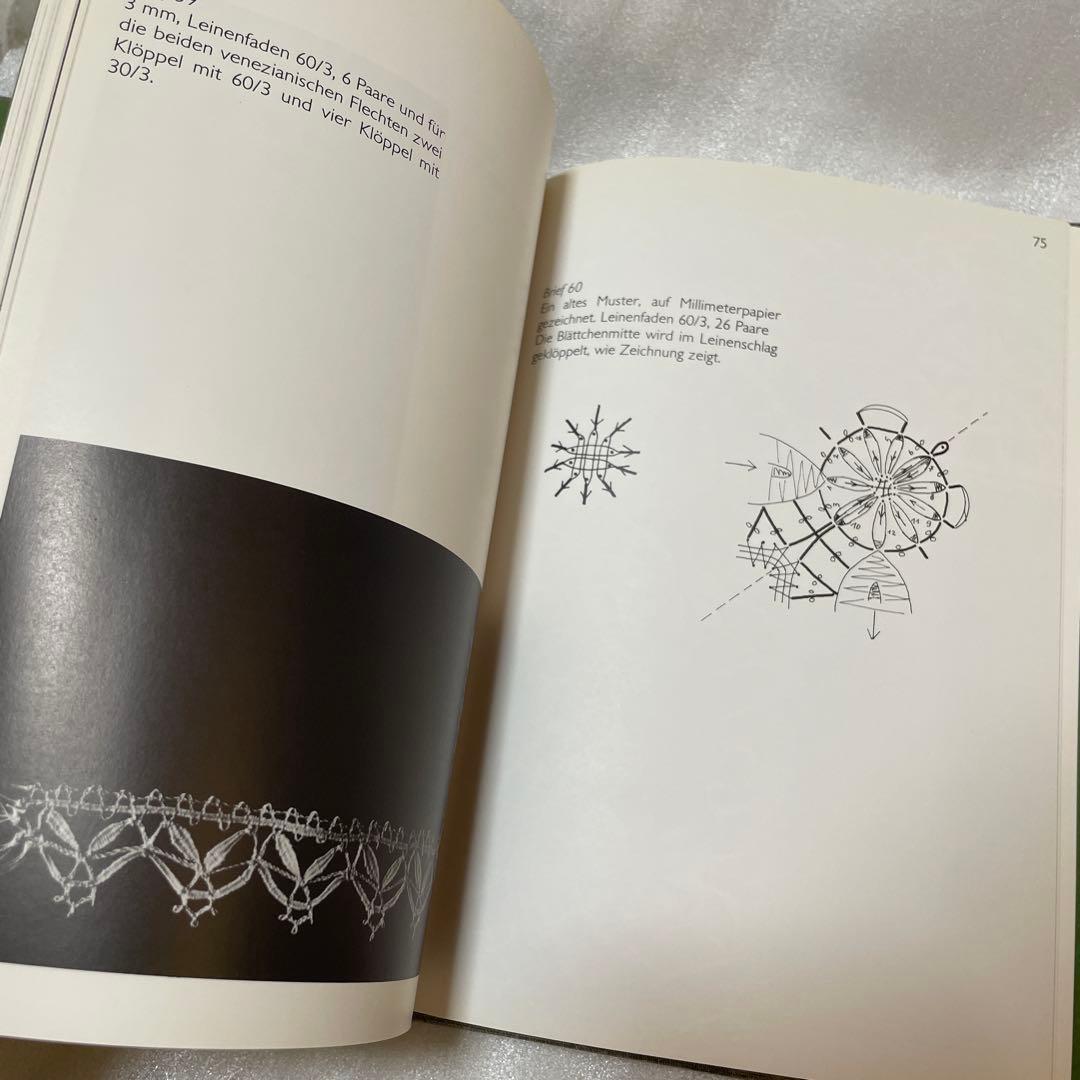 手芸本 ボビンレース BOBBIN LACE Kloppeln 別紙図案付属2冊