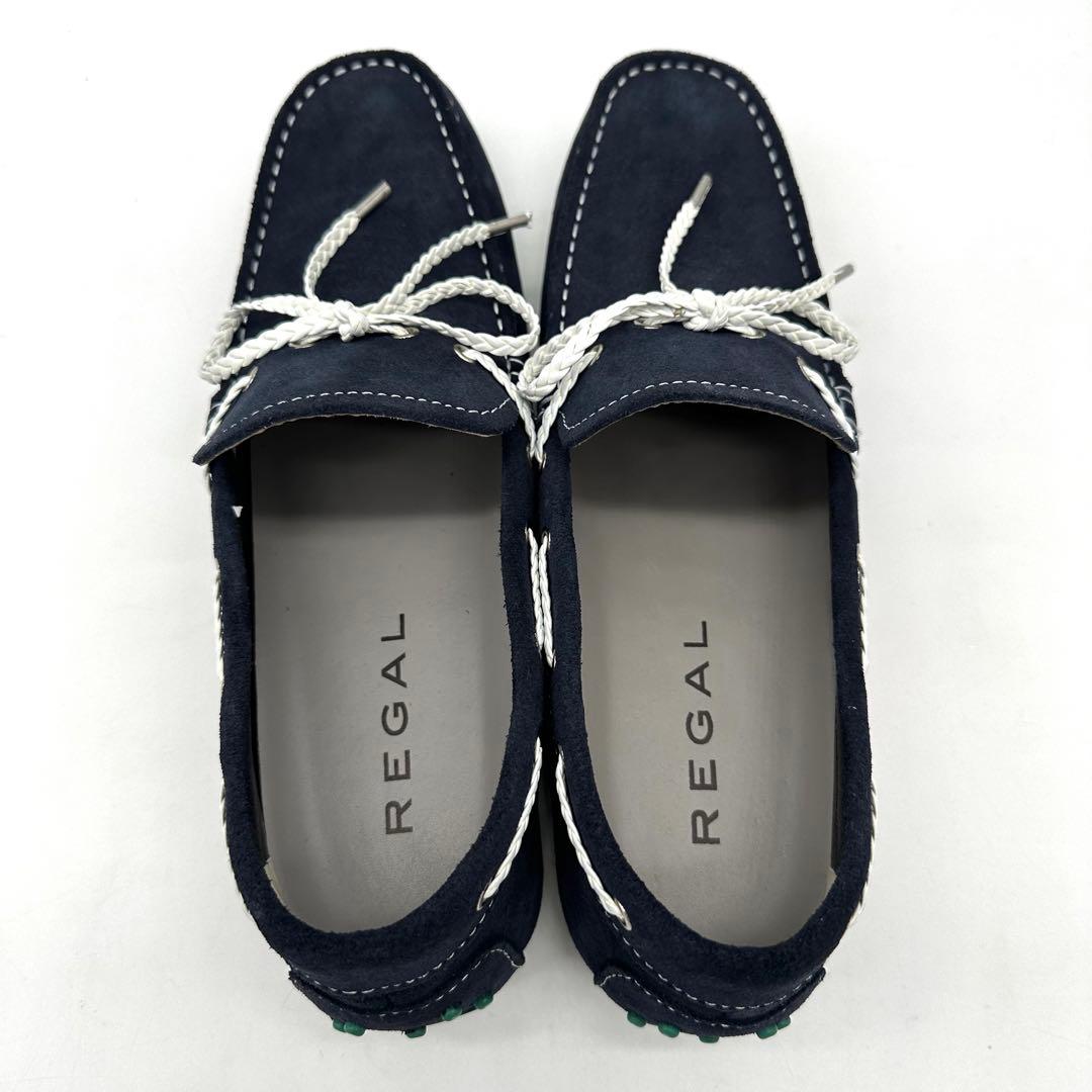 〈美品〉REGAL リーガル【25.5cm】ドライビングシューズ ネイビー