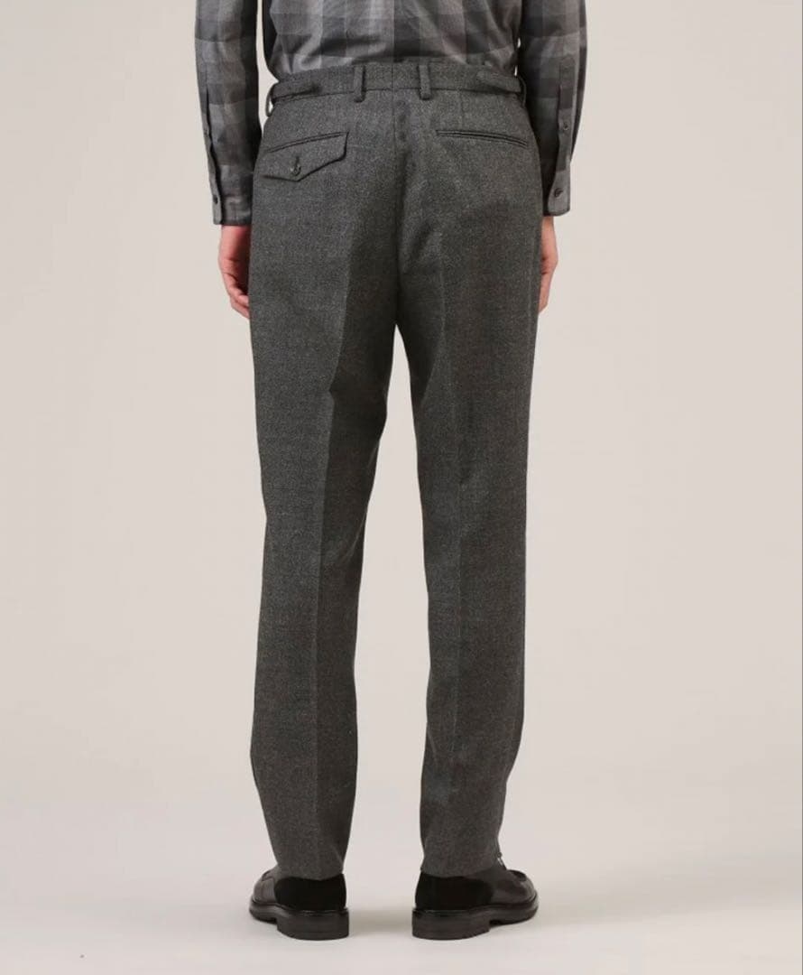 タケオキクチ⭐️ シェットランドウール パンツ グレー M スーツ スラックス