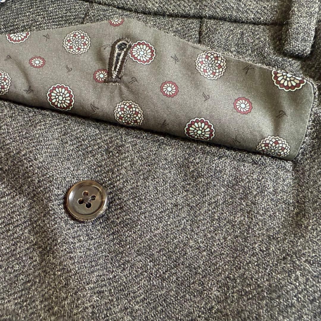 タケオキクチ⭐️ シェットランドウール パンツ グレー M スーツ スラックス