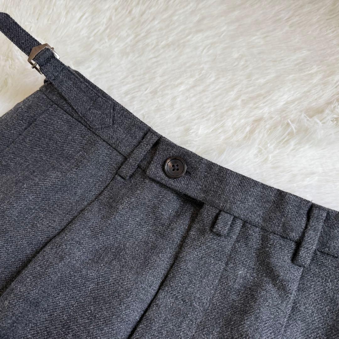 タケオキクチ⭐️ シェットランドウール パンツ グレー M スーツ スラックス