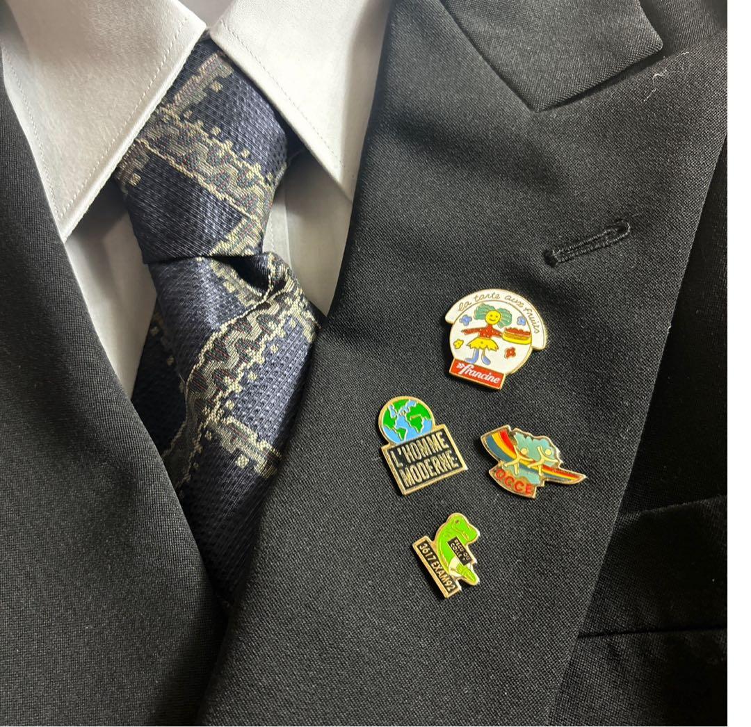 90s vintage レトロセットアップ スーツ ピンズ No.91