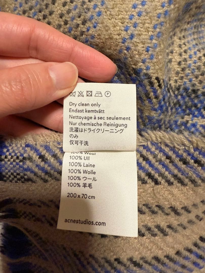 ☆pan☆Acne Studios チェック柄マフラー