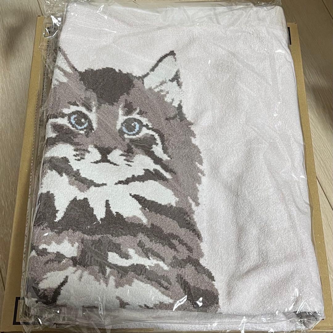 ツインキャットジャガードブランケット　ジェラートピケ
