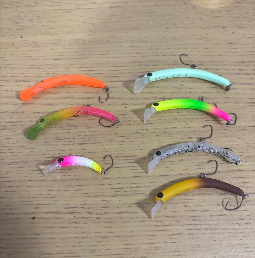 さかさにょろ　にょろ系ルアー　7個セット
