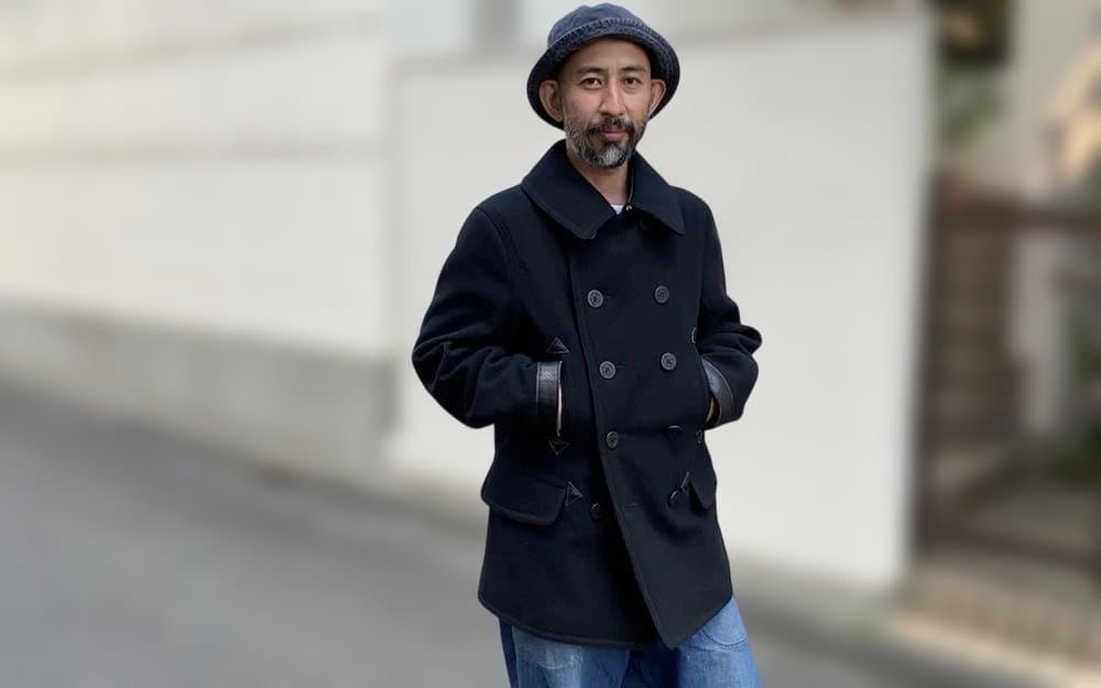【ナイジェル・ケーボン】Nigel Cabourn ネイビー ピーコート 48