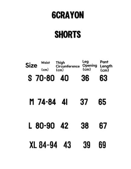 新品未使用 6CRAYON ワイドハーフパンツ シックスクレヨンBLACK 黒
