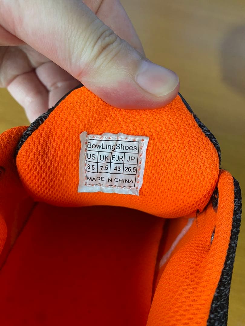 ＜美品＞HI-SP ボウリングシューズ黒/オレンジ