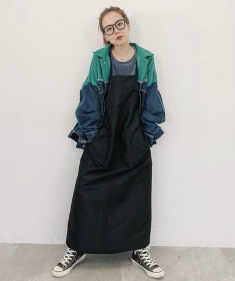 新品タグ付き　ニコアンド　リメイク風モンスターGジャン　インディゴ　グリーン