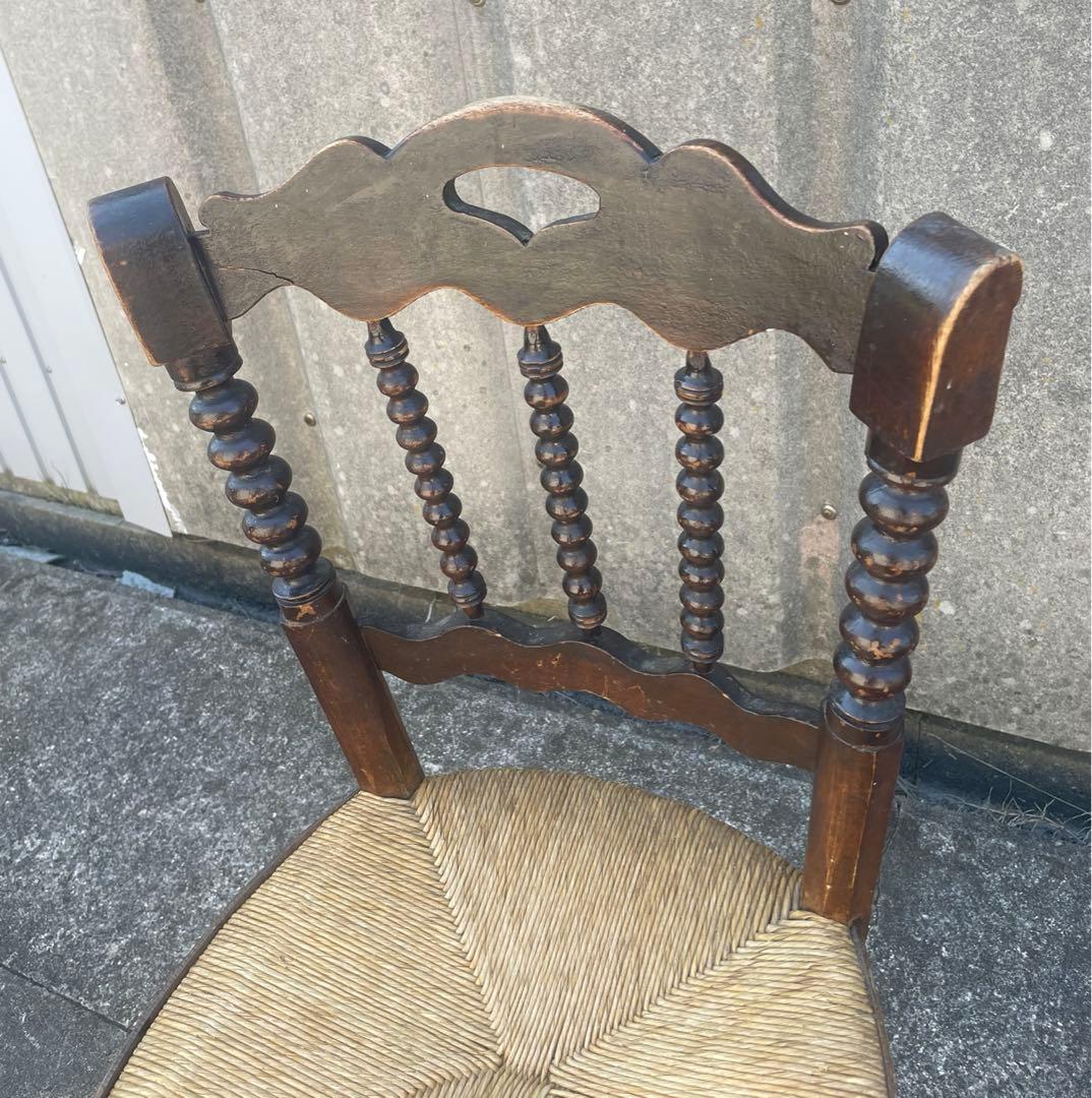 アンティーク/英国/イギリス製/ストローチェア/ダイニングチェア/チェア/椅子