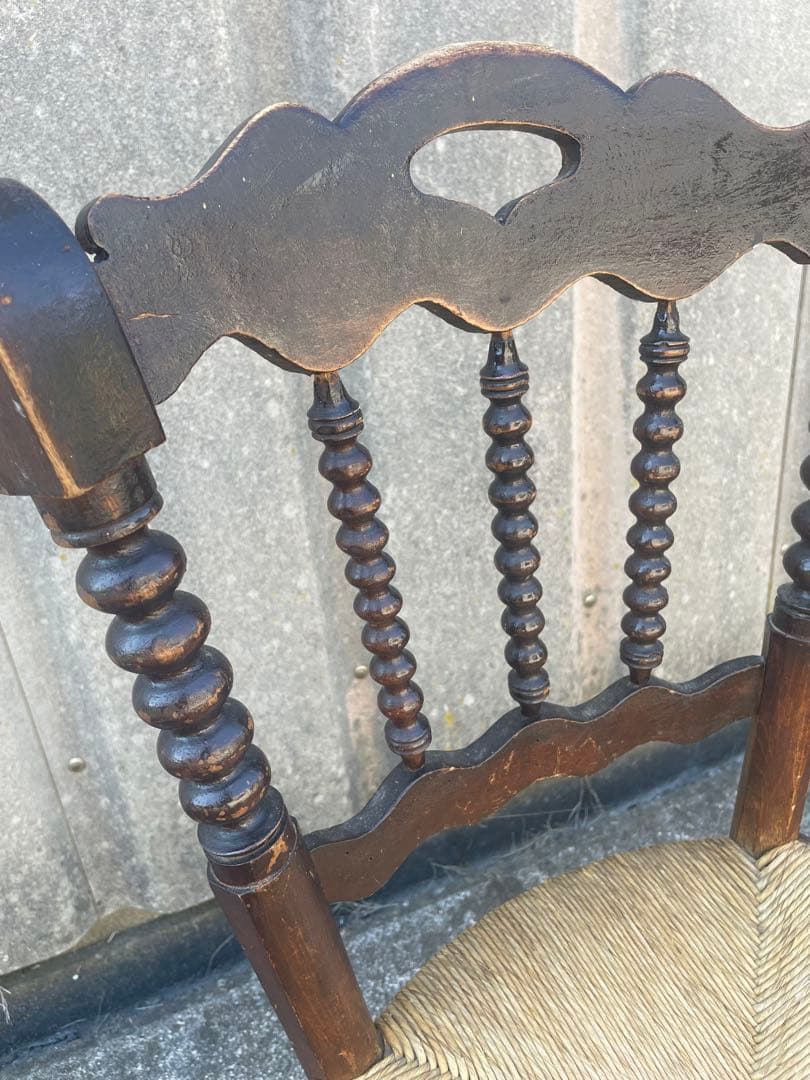 アンティーク/英国/イギリス製/ストローチェア/ダイニングチェア/チェア/椅子