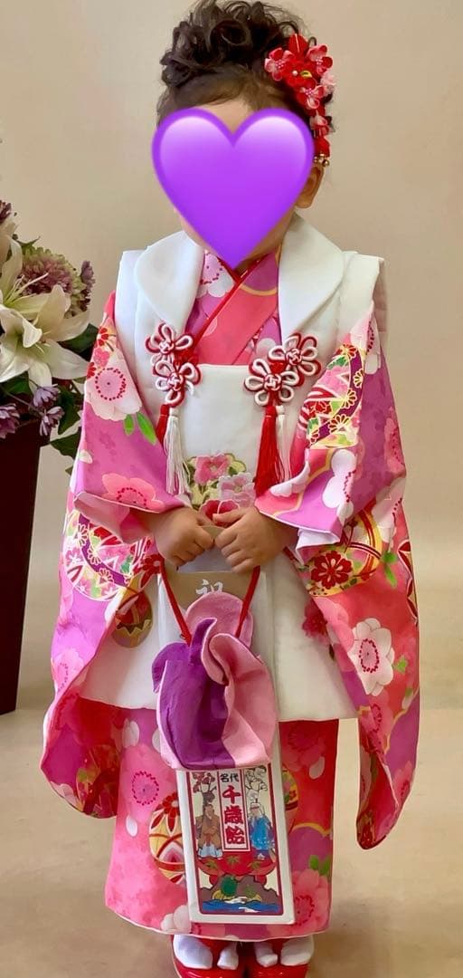 本日発送可能！七五三 被布着物セット　3歳