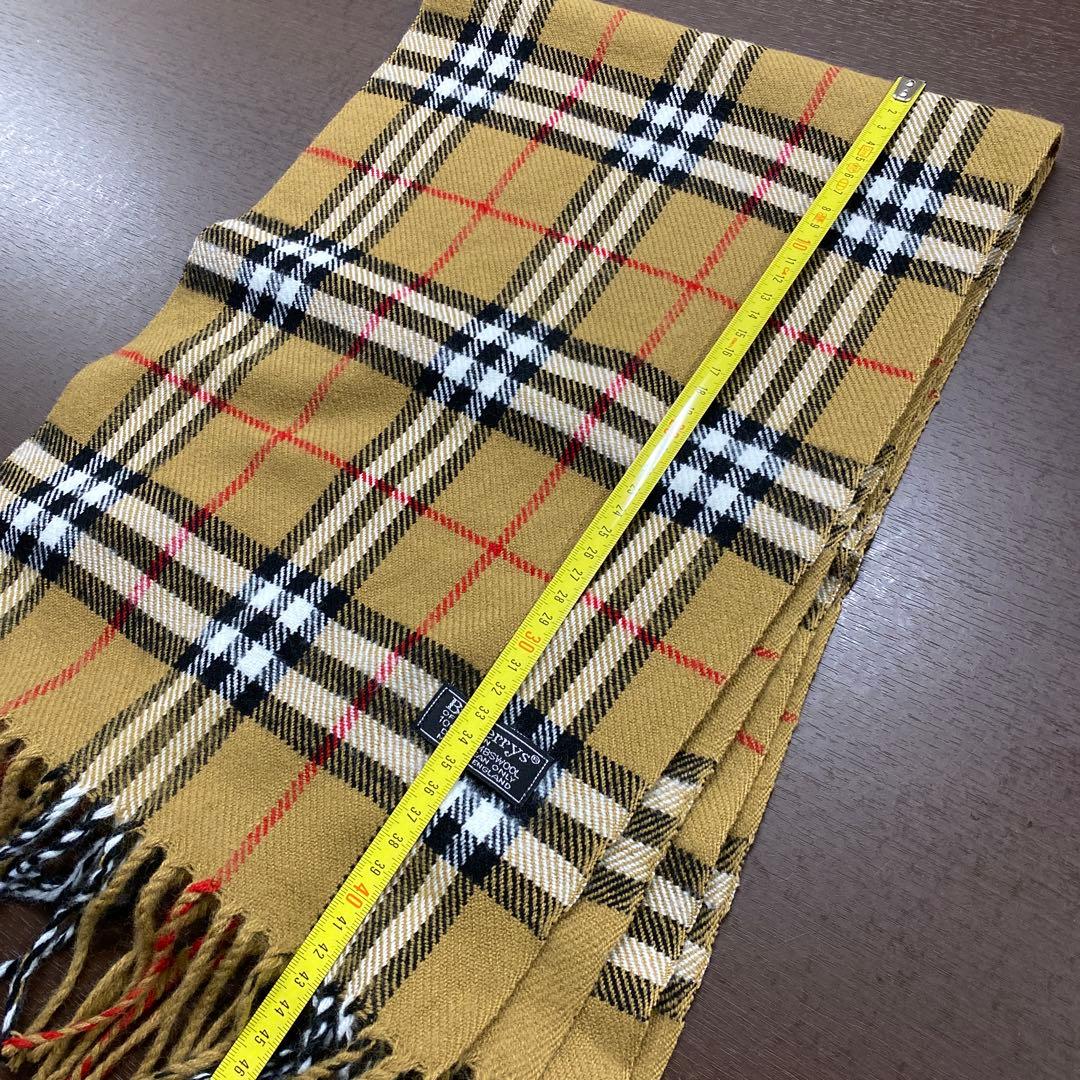 【美品】Burberry's ウールマフラー チェック柄