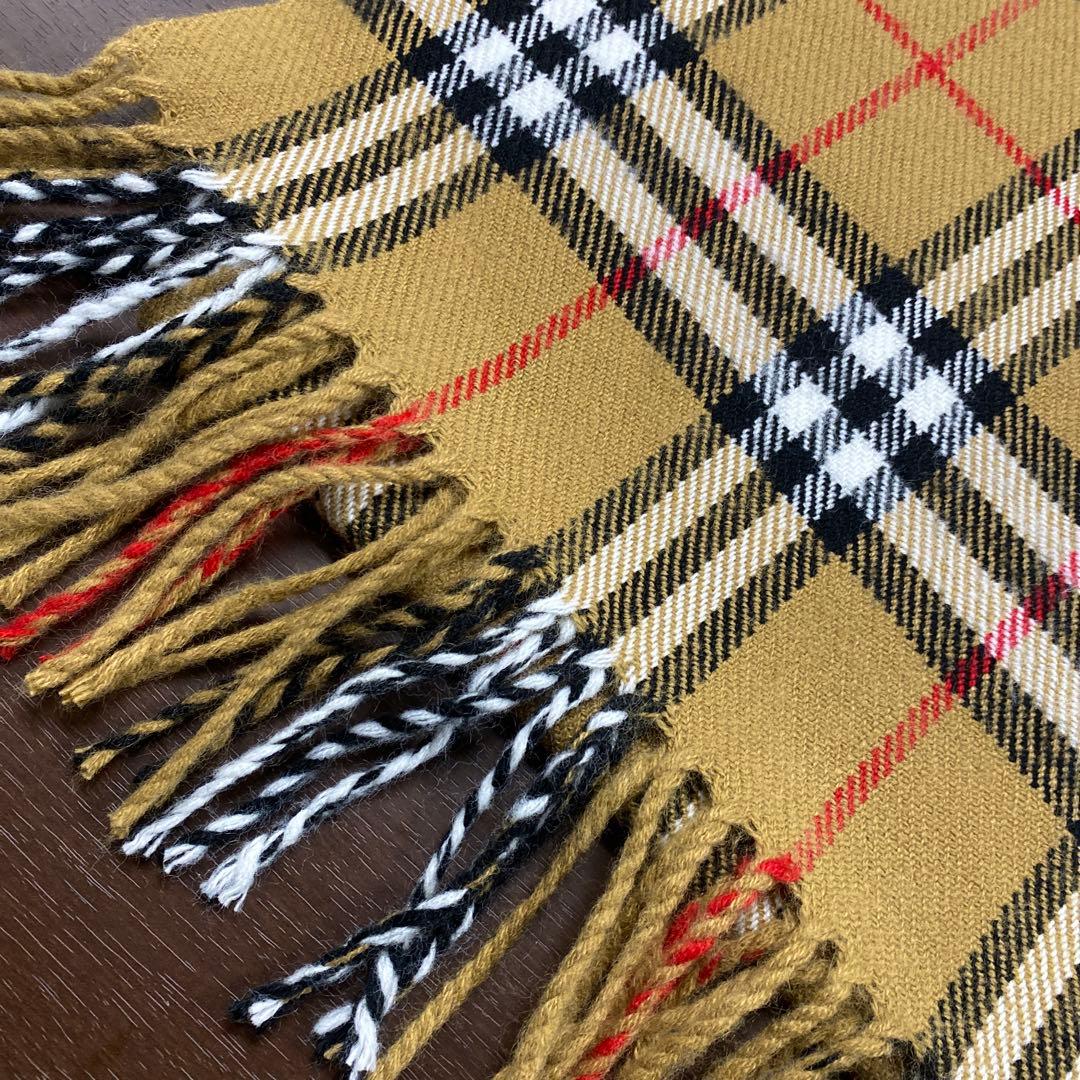 【美品】Burberry's ウールマフラー チェック柄