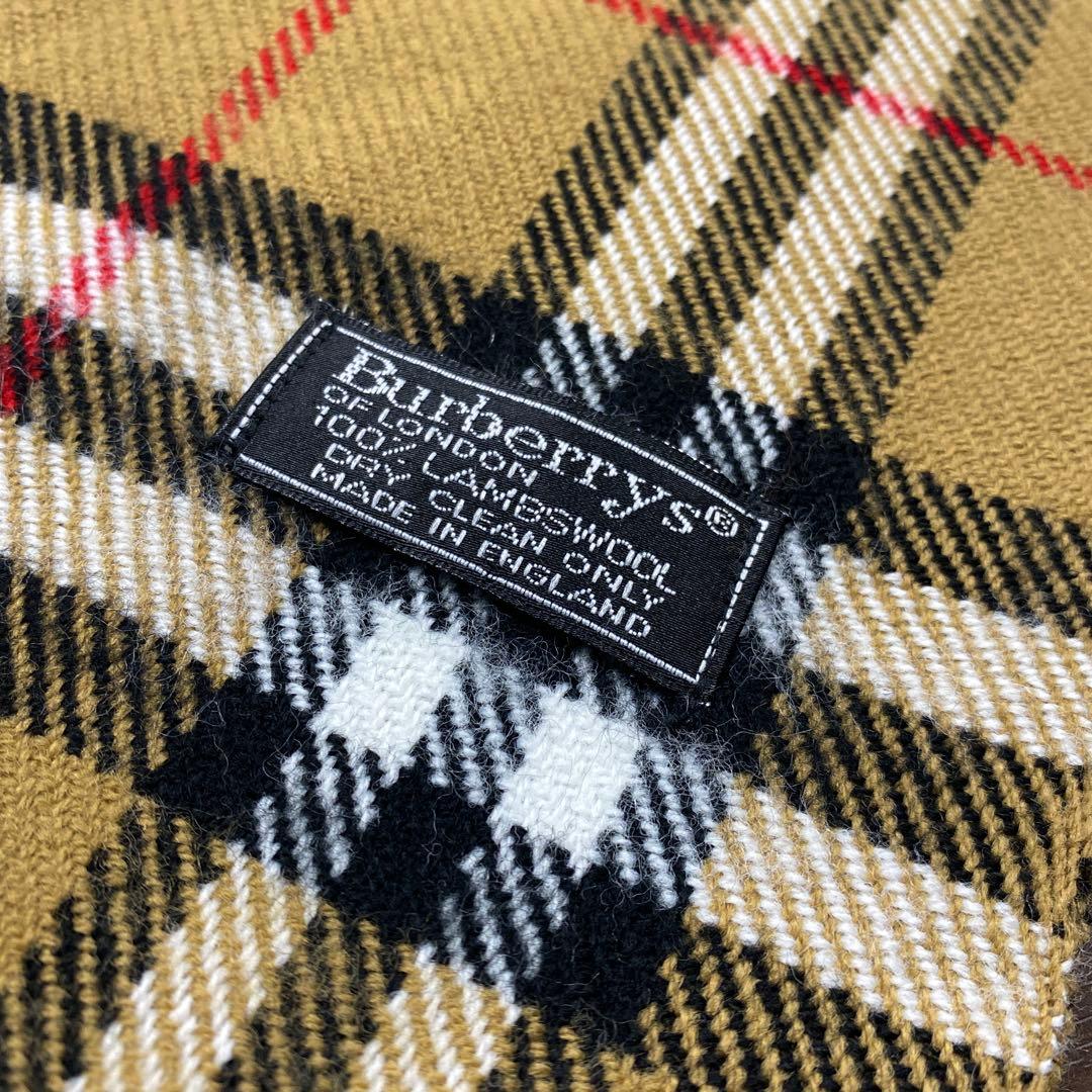 【美品】Burberry's ウールマフラー チェック柄
