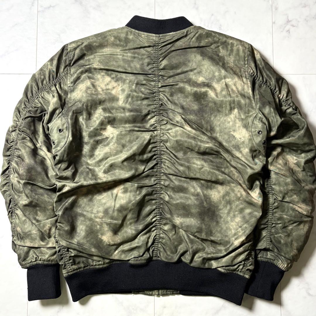 美品 DIESEL 迷彩 3M素材 中綿入り MA-1 ボンバージャケット