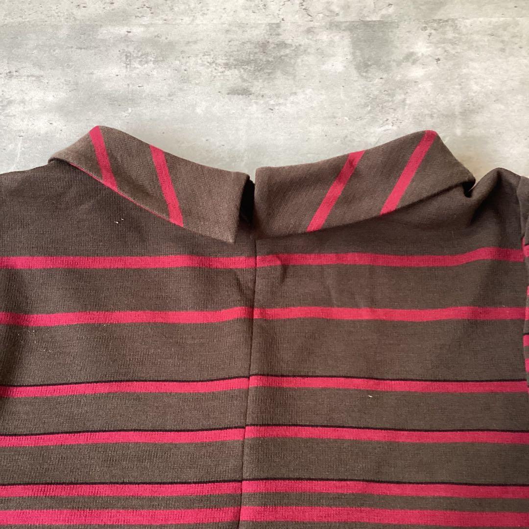 Leilian レリアン　新品未使用　トップス　ボーダー　ブラウン