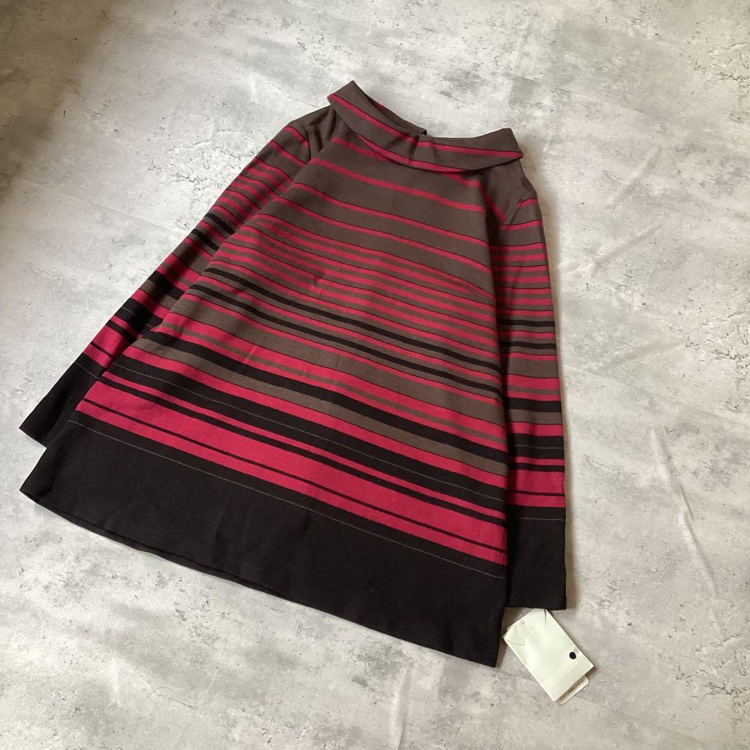 Leilian レリアン　新品未使用　トップス　ボーダー　ブラウン