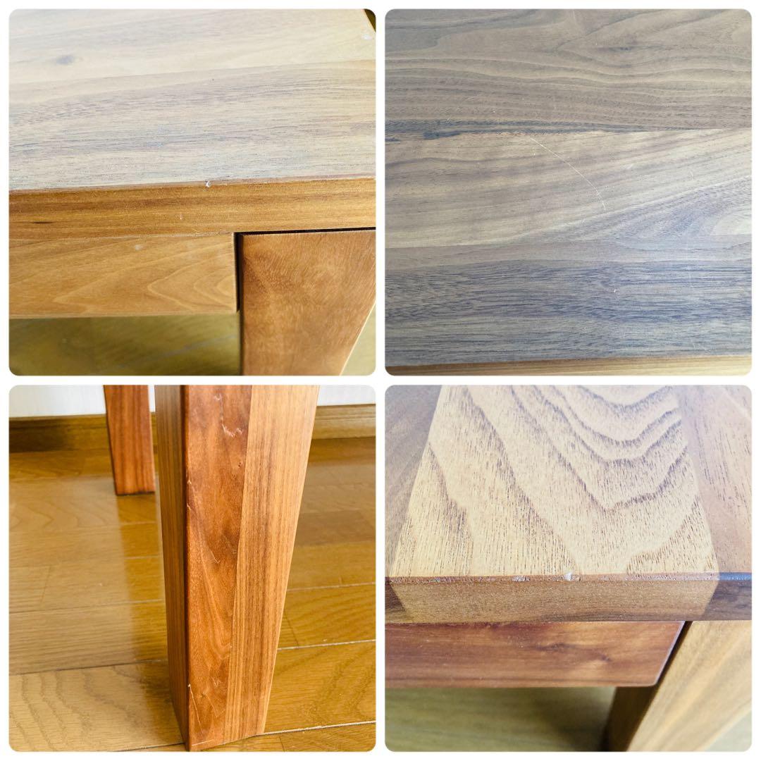 【美品】無印良品•引出し付きローテーブル•天然木（ウォールナット）