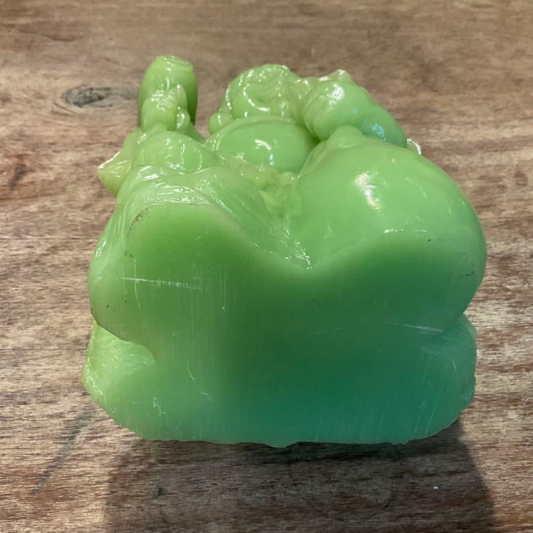 希少！大きな 大黒天 翡翠 グリーン 七福神 縁起物 商売繁盛 金運 無病息災
