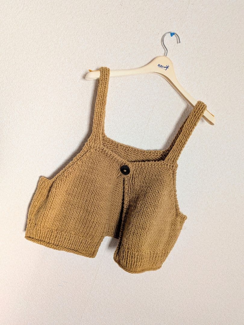 〘新品/未使用〙tumugu! 2ウェイハンドメイド　ウールショートベスト