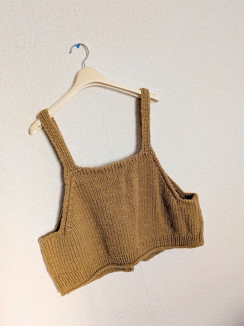 〘新品/未使用〙tumugu! 2ウェイハンドメイド　ウールショートベスト